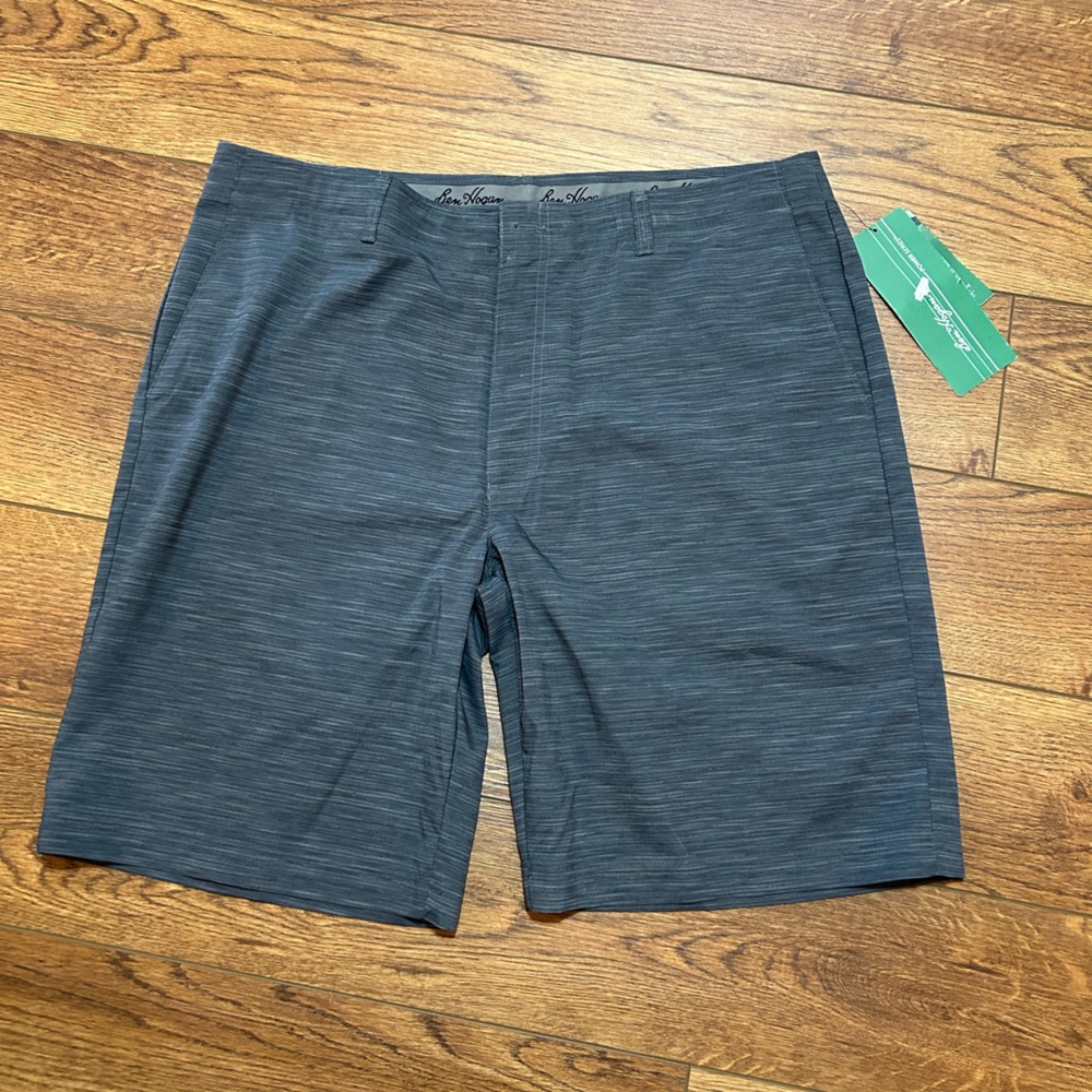 NWT!  BEN HOGAN golf shorts for men.  Gray and black.  Size 38 with a 9” inseam.